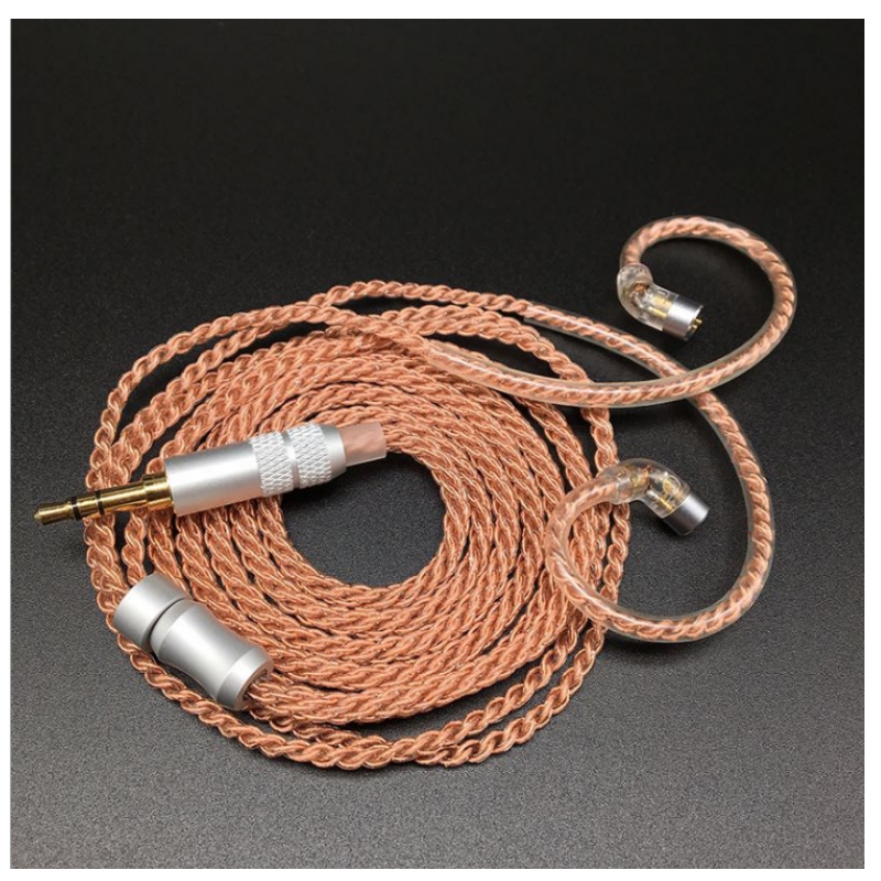 DIY fülhallgató frissítése az IE80 / se846 láz 4N egyetlen kristály réz ezüst bevonatú fülhallgató frissítése kábel hosszabbítókábel