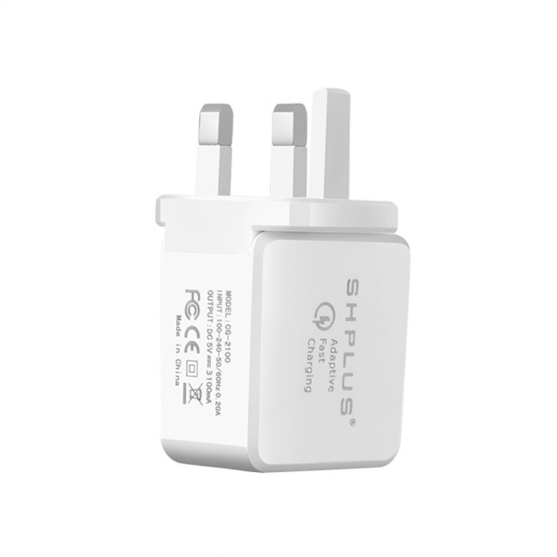 EU/US/UK Plug 2.1A 4 Port USB Wall Charger AC Travel Charger Adapter hordozható töltő 18W 3.0 gyorstöltő