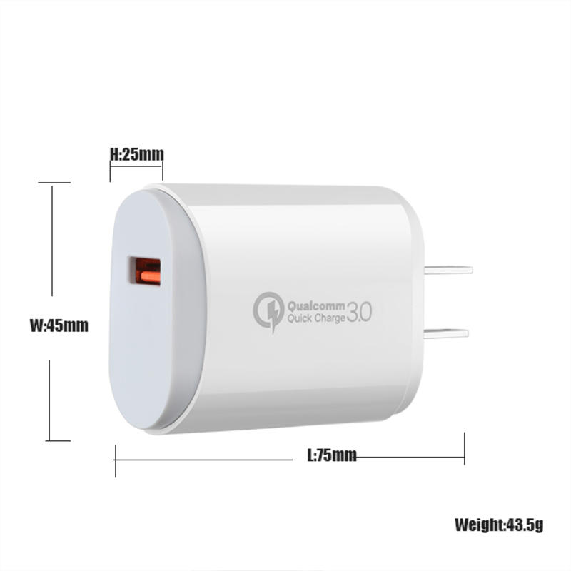 EU/USA/UK PD 18W 3.0 gyorstöltésű USB C Gyors Charger univerzális, többoldalú, hordozható töltő