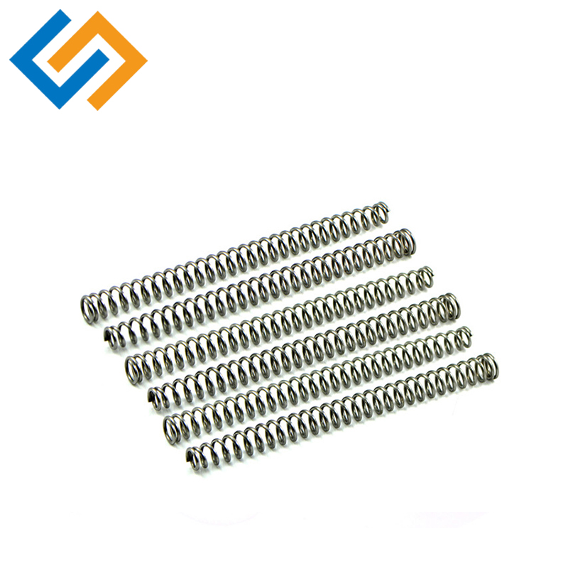 Hosszú rozsdamentes acél nyomórugó