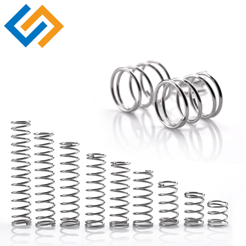 Kis rozsdamentes acél kompressziós tavasz