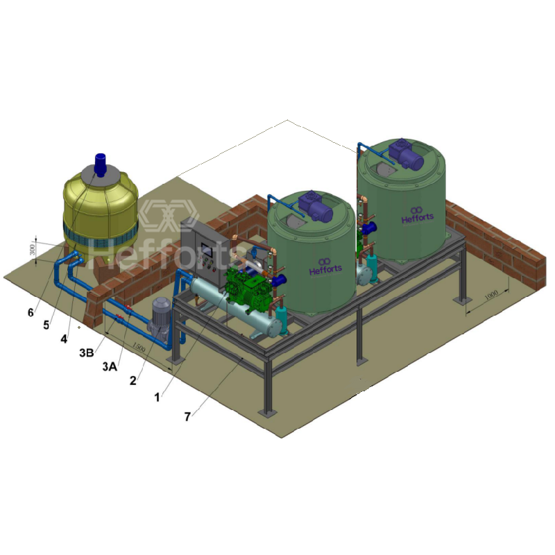 40tonnás napi energiamegtakarítási pehely jéggép, CE szabvány szerint