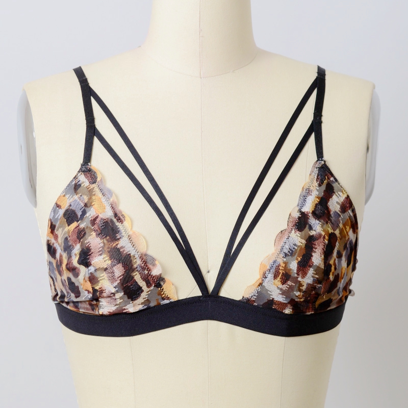 GA-5498 Grace Girl Splash Leopard Strappy Bralettenagykereskedelme