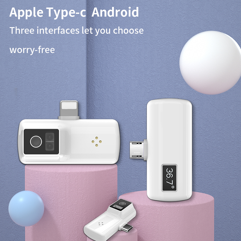 Újdonság: Hordozható okostelefon-hőmérő Kényelmesebb érintés nélküli, pontos mérés.