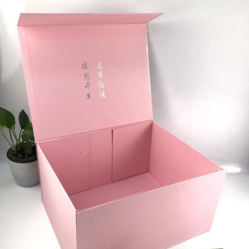 Egyedi csomagolási doboz, rózsaszín forró bélyegzés, aranytoll, tinta, papír, tintakő, kulturális relikviák papírdoboz, kagylóhéj hajtogató papírdoboz, ajándékcsomagoló doboz