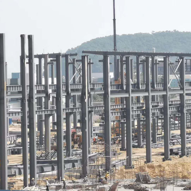 Steel Structure Frame Commercial Office Building, Strukturális Steel Truss Prefab Construction with draction