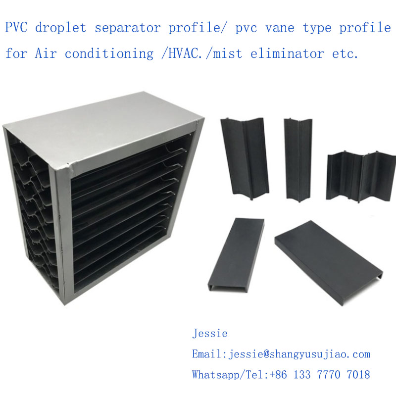 PVC-csepp szeparátor-panel drift-eliminátorok a szellőztetéshez használt hűtőköd-eltávolító cseppentő szeparátor profilhoz