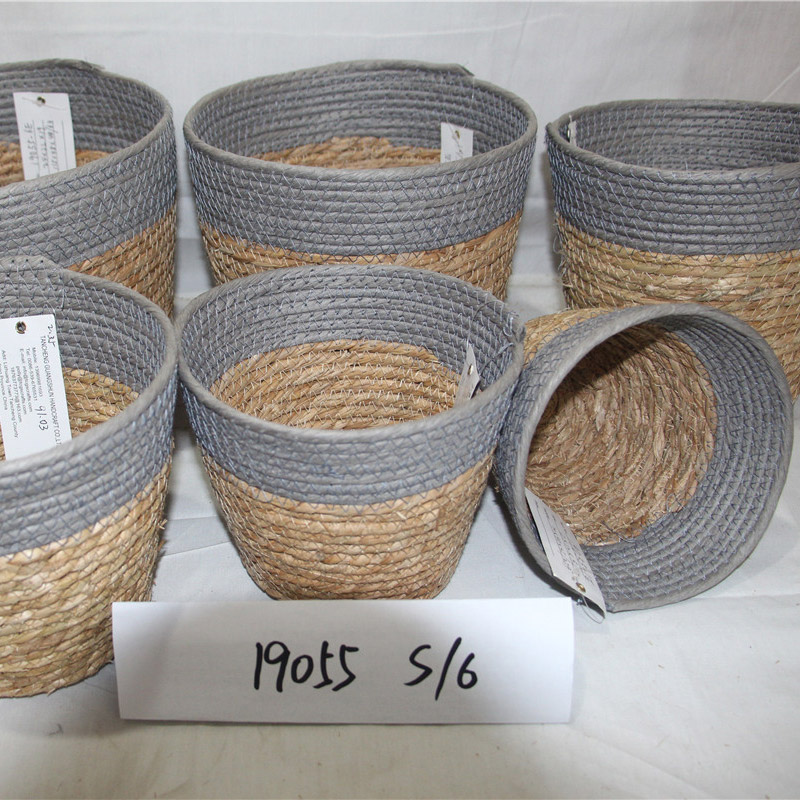 Otthoni tároló fűkosár Oem & Odm testreszabott otthoni tárolási szervezet vászon dekoratív tengeri fűkosár