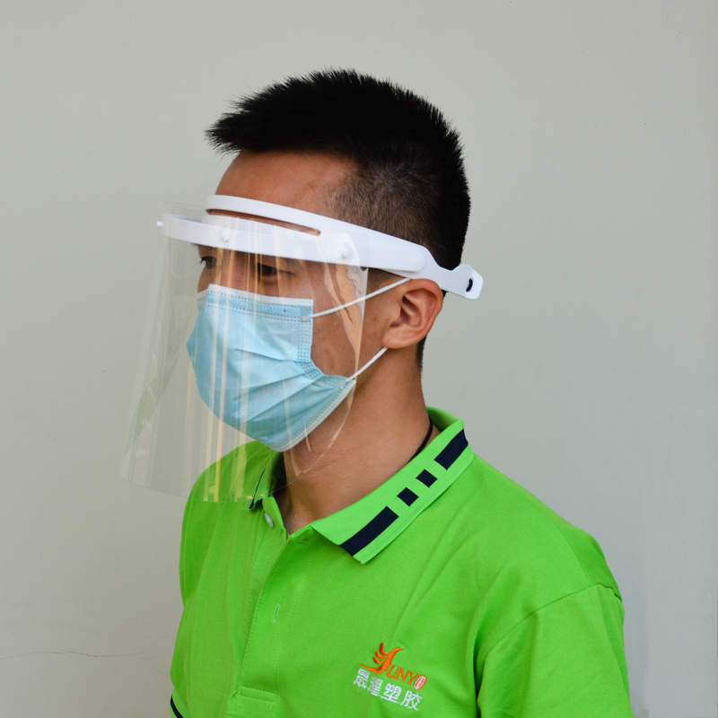 Gyártó által állítható, ködgátló biztonsági arcvédő arcvédő műanyag teljes védelemmel ellátott arcellenző