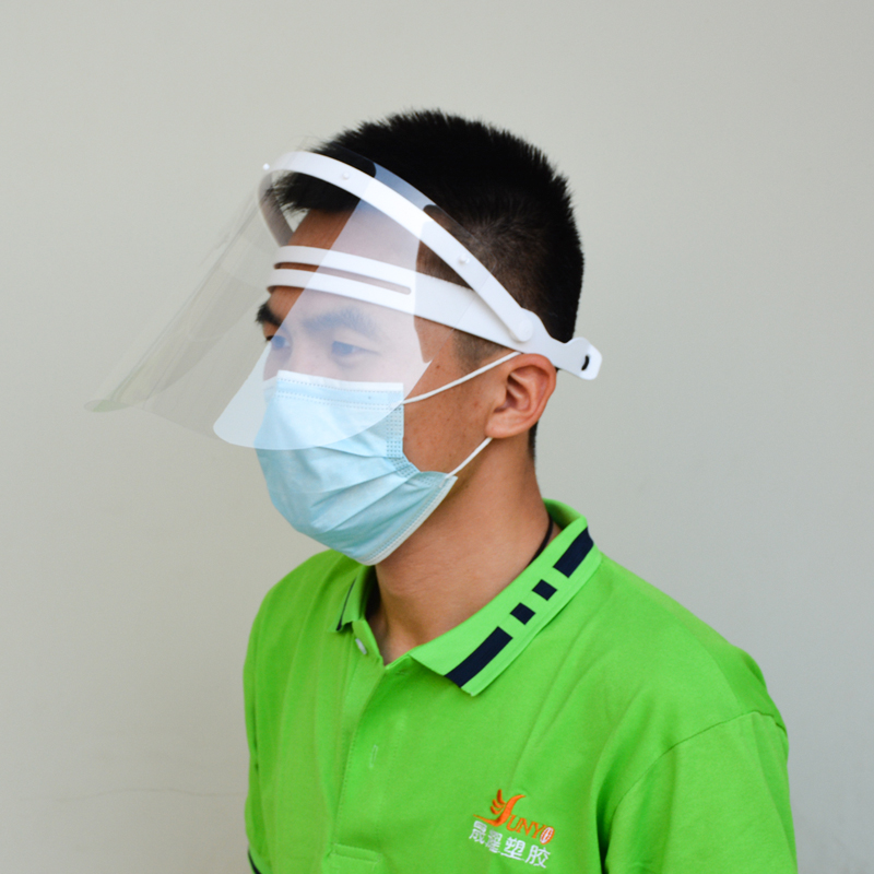Gyártó által állítható, ködgátló biztonsági arcvédő arcvédő műanyag teljes védelemmel ellátott arcellenző
