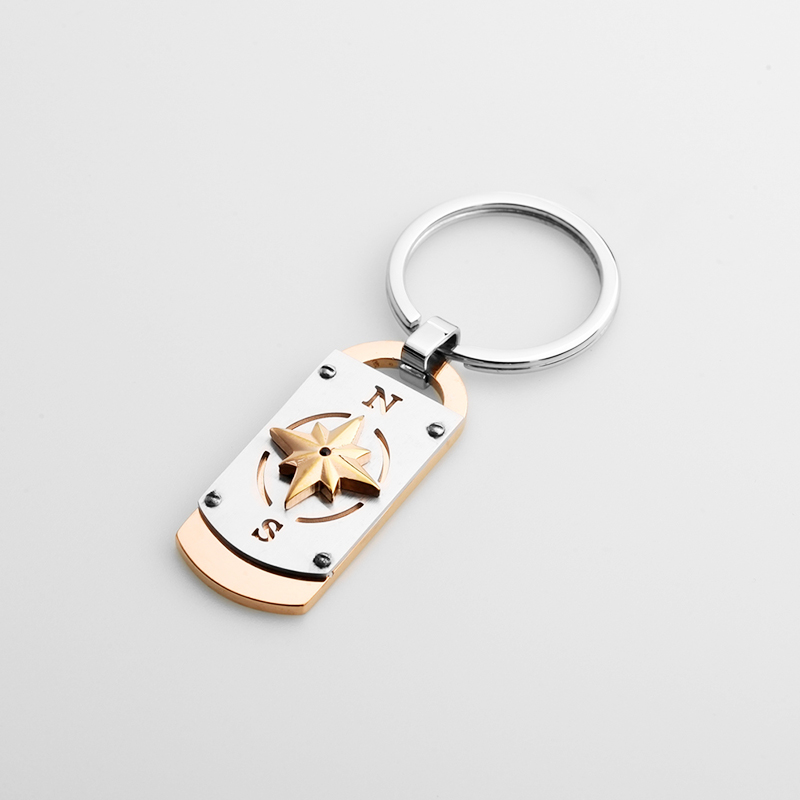 Nagykereskedelmi divat kiegészítő kéttónusú medál kulcstartó Sea sorozat kollekciója