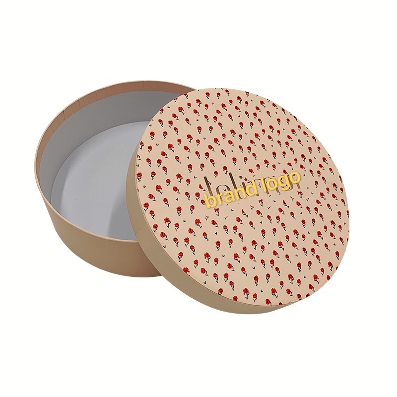 Rózsaszín Foil Logo Kerek tároló Doboz Kerek Ajándékláda