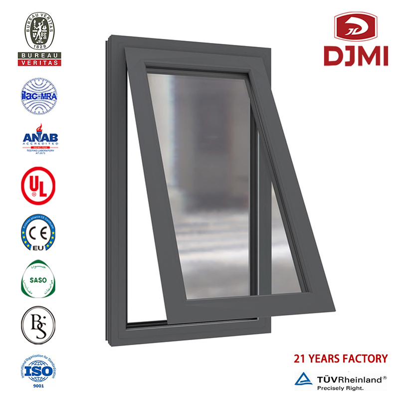 Gyártó árengedmény, Tilos elfordulás ablakmechanizmus Többfunkciós tartósan működő, forgó fa színCasement Windows Tilt Sash Windows Professional Aluminium Swing Windows Clear Tempored Glass Grill Design Casement Factory Lowe...