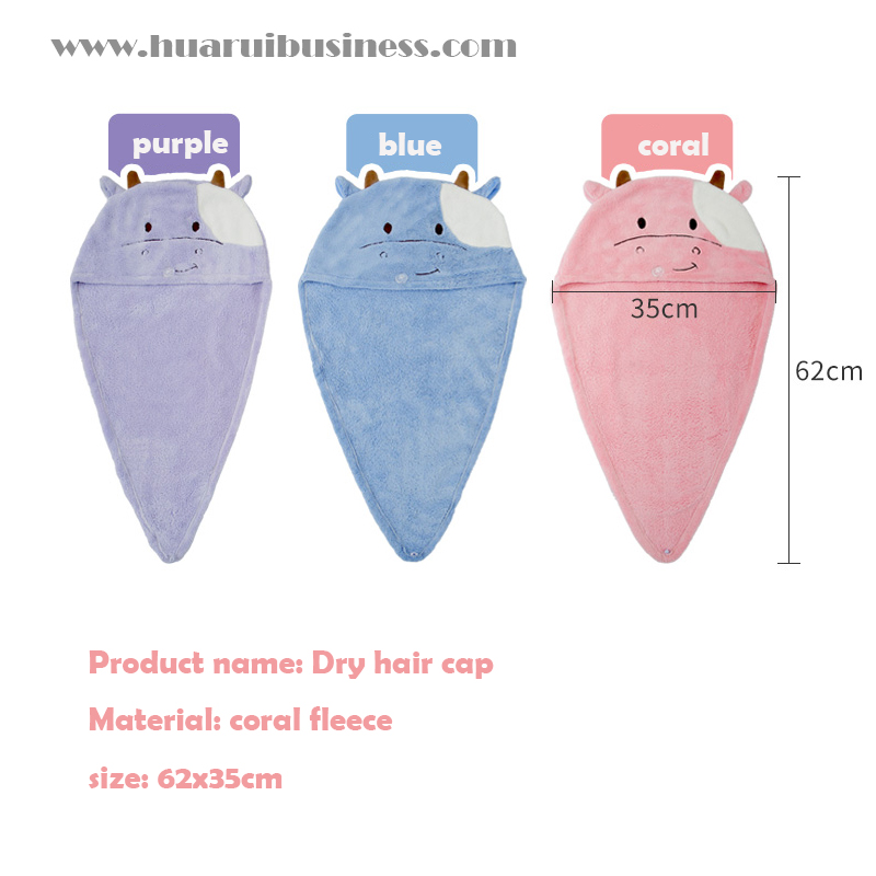 Korall gyapjú haj száraz sapka