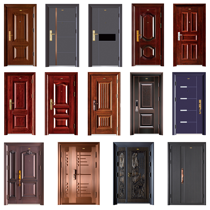 New China Supplier Security Design Exterior Security Security Door Out New Home Design for lndia Exterior Security Acél Door Hot Exterior Security Acél Door Hot Trading Iron Main Entrance Doors Grill Design Double Leaf Steel Door Price