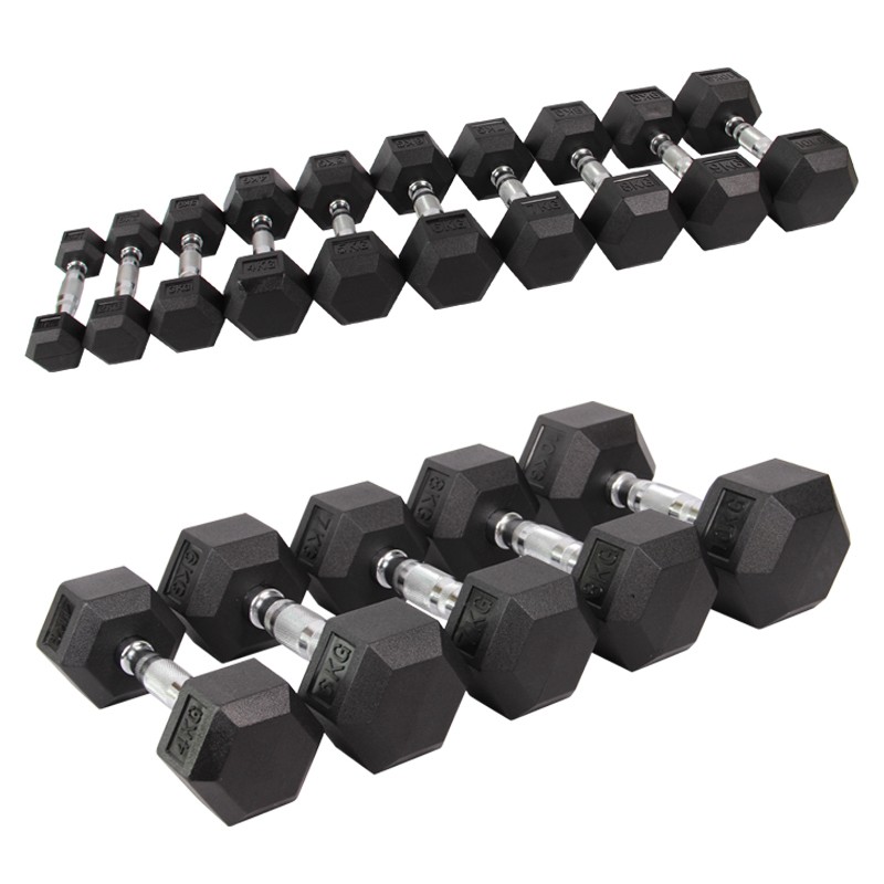 Érdemes sportjavak hatszögletű próbabábuk felszerelési berendezéseinek megvásárlása Rubber Dumbbells Body Building Dumbbells for Sale