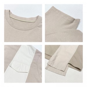 Laza elrendezés Minimalist Round Collar stílusban Kevert ujjak stílusban Alkalmi Szilárd színű pamut és textília túlméretezett 12660 T- pólók