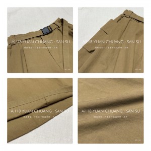 Laza kialakítás Minimalista Egyenes stílusú alkalmi szilárd színű pamut és textília túlméretezett Midi Skirt 16525