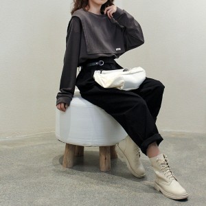 Laza elrendezés Minimalista Keretgalléros stílus Szorított ujj stílus Alkalmi Szilárd színű pamut és ágynemű túlméretezett 12621 pulóverek