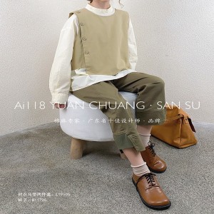 Laza elrendezés Minimalista stílusos, sima, sima, sima, sima színű, ellenőrizve a túlméretezett M505 körgalléros póló + bőrkabát