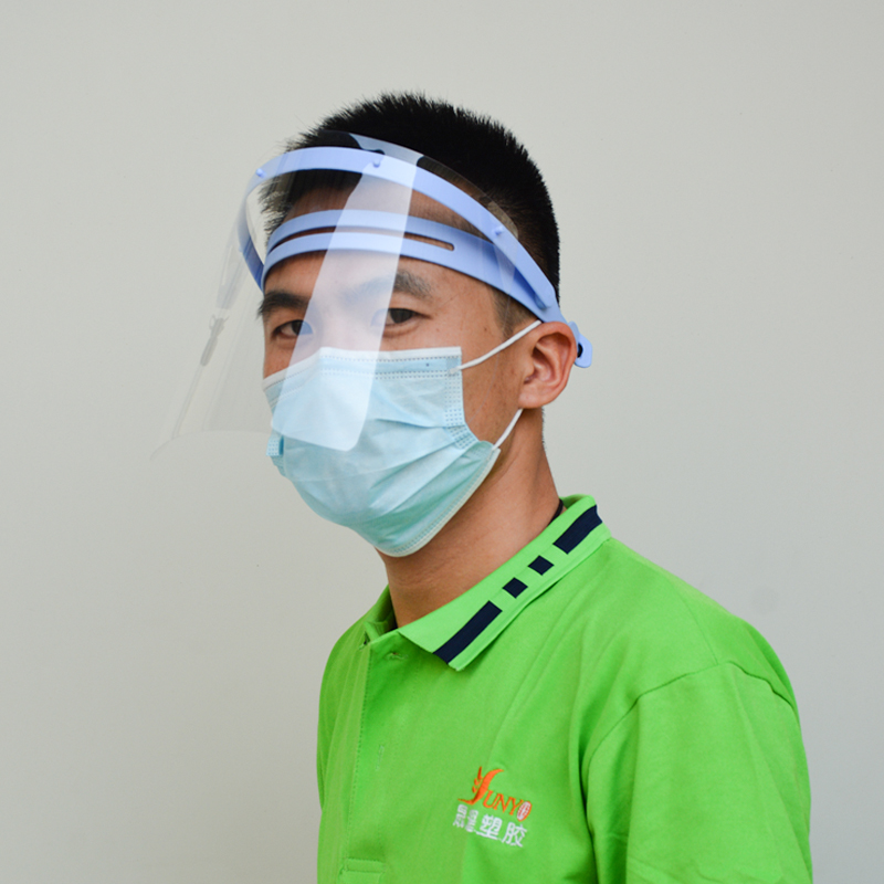 2020-as gyári ár 0,35 mm-es átlátszó üvegvédő arcvédő ködgátló arcvédő átlátszó arcvédő műanyag