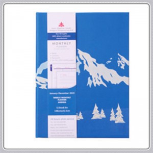 Új érkezésű bőr borító havi tervező Jegyzettömb