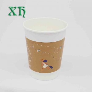 12oz egyedi dupla falú papír kávéscsészék papírcsésze