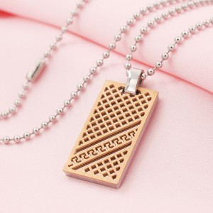 Nagykereskedelmi rozsdamentes acél kéttónusú kutya címke medál nyaklánc