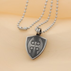 Nagykereskedelmi rozsdamentes acél anti fekete medál olasz nyaklánc