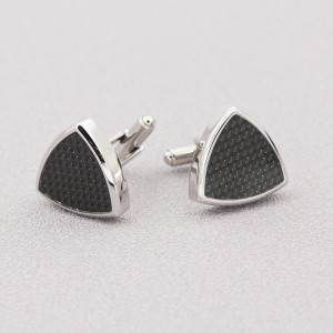 Mens Cufflinks kézi készítésű Carbon Fiber Cufflinks készlet az esküvői üzlethez