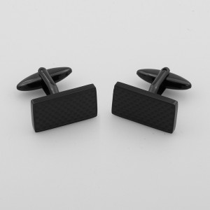 Divatékszer kiegészítői ing, Cufflinks Black Plated Classic Gift for Wedding Besity