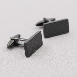 Divatékszer kiegészítői ing, Cufflinks Black Plated Classic Gift for Wedding Besity