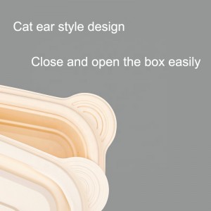 Biodegradálható kukoricakeményítő gyorséttermi csomagolóanyag doboz téglalap, az élelmiszer-tartály ebédlődoboza lebontható