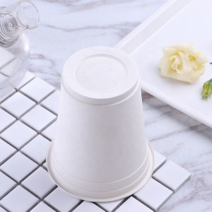 Egyedi logó BPA mentes, környezetbarát kávéscsészék komposztálható eldobható csésze kukoricakeményítő biológiailag lebomló csészék