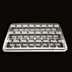 Nagykereskedelmi egyedi méretű macarons doboz átlátszó bonbon lebontható ebéddoboz