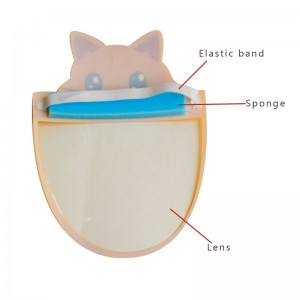 Biztonsági védő teljes arcvédő arcvédő arcvédő visor rugalmas arcvédő átlátszó gyerekeknek