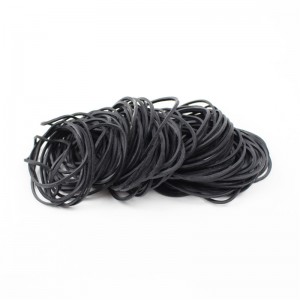 Gyári közvetlen értékesítés nagy rugalmasságú, jó ellenálló képességű fekete gumiszalag, 38 mm átmérőjű növényi pántos gumigyűrű