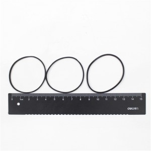 Gyári közvetlen értékesítés nagy rugalmasságú, jó ellenálló képességű fekete gumiszalag, 38 mm átmérőjű növényi pántos gumigyűrű