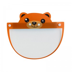 Az OEM nagykereskedelmi divatbiztonság Újrahasznosítható Tiszta Műanyag Kölykök arcvédője