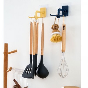 JASON Konyhai forgóhorog furatmentes,nyomnélkül tárolható többfunkciós fürdőszobai horog