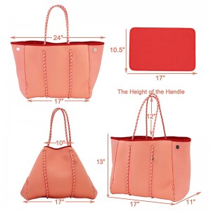 Egyedi készítésű, vízálló perforáltneoprén táska strandtáskaneoprén tasakkal