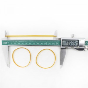 Gyártó-szabott kiszélesedett természetes sárga átlátszó tartós, magas rugalmassági rák kötési gumiszalagot