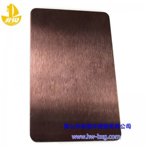 Színes rozsdamentes acél homályos tábla No. 1