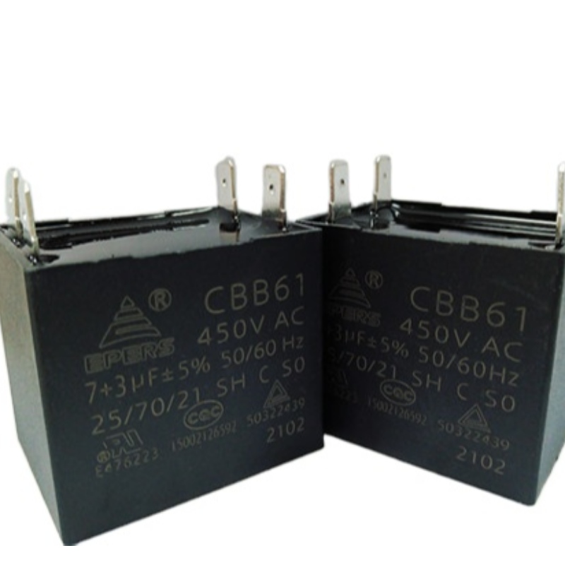 7+3uf 450V 25/70/21 CQC 50/60Hz SH S0 C cbb61 kondenzátor a szuperventilátor számára
