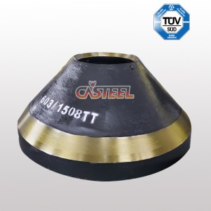 Terex pegso tc1000, TC1150, TC1300 kúpos crusher konkáv&mn22cr2