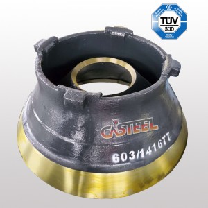 Terex pegso tc1000, TC1150, TC1300 kúpos crusher konkáv&mn22cr2