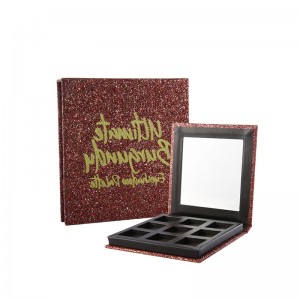 Nagykereskedelmi szépség alkotások csillogó rózsaszín egyéni smink paletta privát címke Makup Eyeshadow paletta