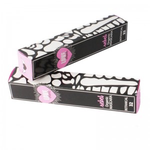 Fekete és rózsaszín művészeti papír szempilla doboznyomtatás