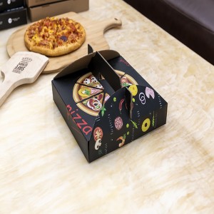 Egyéni különböző méretű hordozhatónyomtatás Pizza Csomagoló doboz újrafelhasználható hullámosított Pizza Box