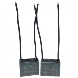 Új ROSH 3UF 450V 250Vnagy teljesítményű CBB61 kondenzátor AC ventilátorhoz